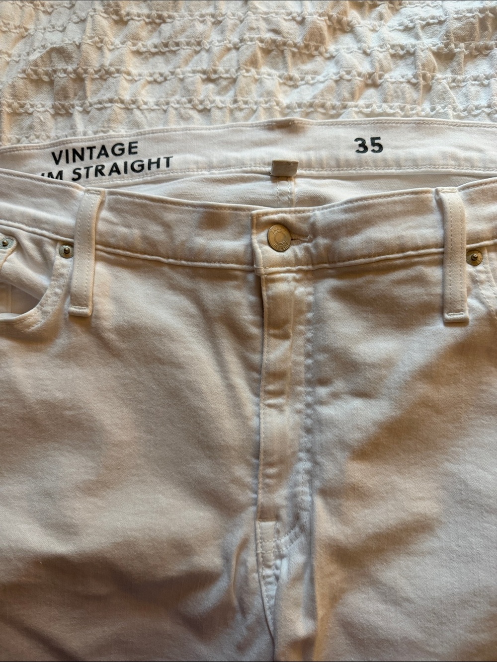 J. Crew Vintage Slim Straight Women’s Jeans - White